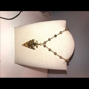 gold beaded necklace